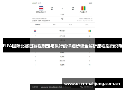 FIFA国际比赛日赛程制定与执行的详细步骤全解析流程指南说明 FIFA国际比赛日赛程制定与执行的详细步骤全解析流程指南说明